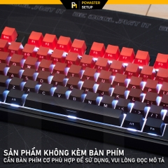 Keycap xuyên led SidePrint Black Red OEM Profile