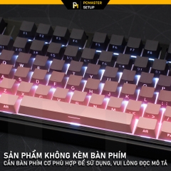 Keycap xuyên led Side Print Black Pink OEM Profile