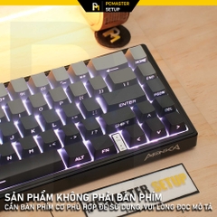Keycap xuyên led SidePrint Smoke Gray ( Profile OEM/ PBT/DoubleShot )