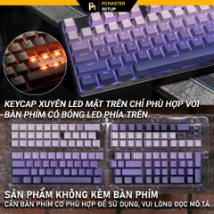 Keycaps xuyên led TOP PRINT - VIOLET ( OEM/ PBT/ Doubleshot )
