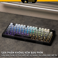 Keycaps xuyên led vân Topographic 4.0 - Smoke Gray ( PBT/ Doubleshot / Cherry Profile )