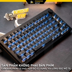 Keycap Black Carbon Fiber màu đen ( Cherry profile/ PC + Carbon powder )