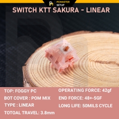Switch KTT Late Sakura linear sử dụng cho bàn phím cơ (42gf) 