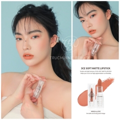 Son Thỏi Lì, Lên Màu Chuẩn 3CE Clear Layer Edition 3.5G
