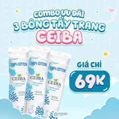 Bông tẩy trang 100% Cotton Ceiba Tree 234 miếng