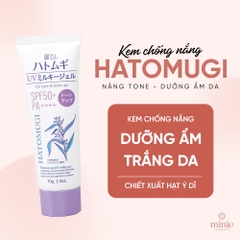 Kem Chống Nắng Hatomugi Nâng Tông & Dưỡng Ẩm Da  The Tone Up UV Milky Gel UV Care & Tone Up SPF50+ PA++++