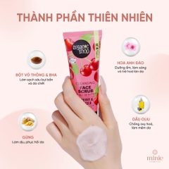 Tẩy Tế Bào Chết Da Mặt Organic Shop Gừng & Cherry 75ml Face Scrub Ginger & Cherry