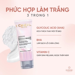 Sữa Rửa Mặt Sáng Da L'ORÉAL PARIS GLOWING DAILY CLEANSER FOAM