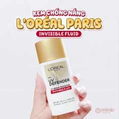 Kem Chống Nắng L'Oreal Paris X20 Thoáng Da Mỏng Nhẹ 50ml UV Defender Serum Invisible Fluid SPF50+ PA++++