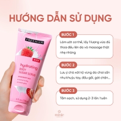 Tẩy Da Chết Toàn Thân Freeman Hương Sữa Dâu 175ml Hydrating Strawberry Milk Body Sugar Scrub