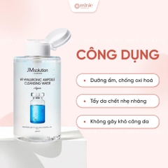 Nước Tẩy Trang JMsolution Hyaluronic Acid Mọi Loại Da 500ml Hyaluronic Ampoule Cleansing Water