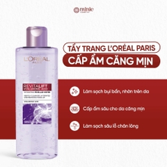 Nước Tẩy Trang Dành Cho Da Thường, Da Khô, Da Nhạy Cảm Và Da Make Up Đậm L'ORÉAL PARIS Micellar Water 3IN1 Refreshing Even For Sensitive Skin 250ml