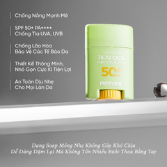 Kem Chống Nắng Phổ Rộng Rau Má Dạng Thỏi PRETTY SKIN The Pure Jeju Cica Sebum Sun Stick 18g