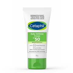 Kem chống nắng dưỡng ẩm nâng tone 2in1 cho da dầu nhạy cảm Cetaphil Daily Defense SPF50/PA++++ 50g