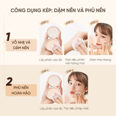 Phấn nền mỏng nhẹ che khuyết điểm Judydoll Soft & Velvet Matte Powder Foundation 4g