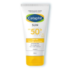 Kem chống nắng vật lý dưỡng ẩm nâng tone 2in1 cho da khô nhạy cảm Cetaphil Light Gel SPF50+