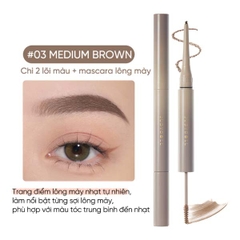 Chì kẻ mày kết hợp mascara lông mày Judydoll Duo Eyebrow Pencil 2in1