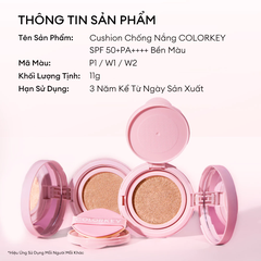 Cushion chống nắng mỏng nhẹ COLORKEY Long Lasting Flawless Brightening Cushion Cream SPF50+ PA++++