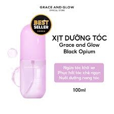 Xịt dưỡng tóc Grace And Glow Silky Hair Mist Spray Black Opium 100ml