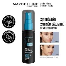 Xịt khóa nền 24h kiềm dầu Maybelline Fit Me Matte Poreless Setting Spray 60ml