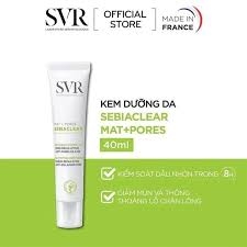 Kem dưỡng kiềm dầu, giảm mụn SVR SEBIACLEAR MAT+PORES 40ml
