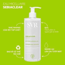 Nước tẩy trang làm sạch sâu cho da dầu mụn SVR Sebiaclear Eau Micellaire 400ml