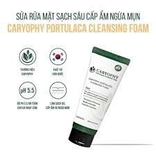 Sữa rửa mặt ngừa mụn sạch sâu gấp 2 lần CARYOPHY Portulaca Cleansing Foam 150ml