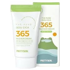 Kem chống nắng rau má PRETTY SKIN The Pure Jeju Cica 365 Mild Sun Cream SPF50+ PA++++ 50ml