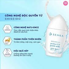 Kem Chống Nắng Vật Lý Dành Cho Da Nhạy Cảm SENKA Perfect UV Gentle Milk SPF 50+ PA++++ 40ml