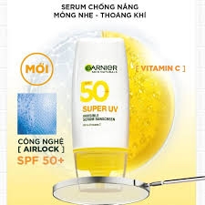 Serum Chống Nắng Phổ Rộng Garnier Skin Naturals Super UV Invisible Serum Sunscreen SPF 50+ PA++++ 30ml