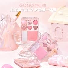 Bảng Phấn Mắt Và Má 8 Ô Gogo Tales Stick Sweet Heart Powder Blusher Eyeshadow Palette G01 9.5g
