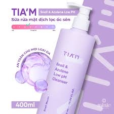 Sữa rửa mặt làm sạch dịu nhẹ cho mọi loại da TIA'M Snail & Azulene Low PH Cleanser