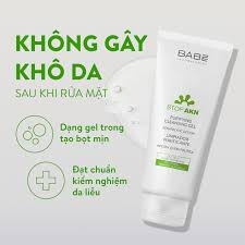 Sữa Rửa Mặt Làm Sạch Dịu Nhẹ Cho Da Dầu Mụn BABE Stop AKN Purifying Cleansing Gel (100ml)