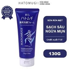 Sữa Rửa Mặt Ngừa Mụn, Sáng Da Hatomugi Acne Care & Facial Washing 130g
