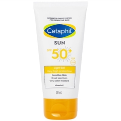 Kem chống nắng vật lý dưỡng ẩm nâng tone 2in1 cho da khô nhạy cảm Cetaphil Light Gel SPF50+