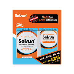 Combo gội xả giảm gàu nấm Selsun Anti-Dandruff Shampoo & Conditioner (100ml x 100ml)