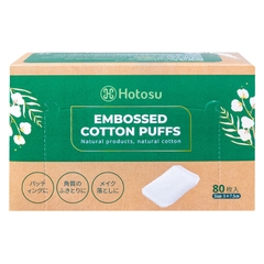 Bông Tẩy Trang Hotosu Hộp 80 Miếng Embossed Cotton Puffs