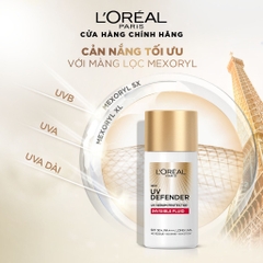 Kem Chống Nắng L'Oreal Paris X20 Thoáng Da Mỏng Nhẹ 50ml UV Defender Serum Invisible Fluid SPF50+ PA++++