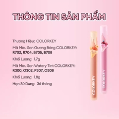 Son gương bóng COLORKEY Airy Lip Mirror Series 1.7g