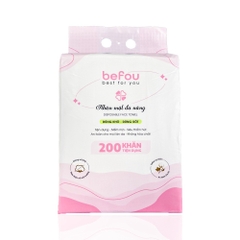 Khăn lau mặt đa năng Befou Best For You Disposable Face Towel 200 miếng