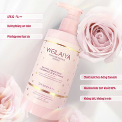 Kem dưỡng trắng da body hoa hồng WEILAIYA Natural Whitening Fragrance 200ml