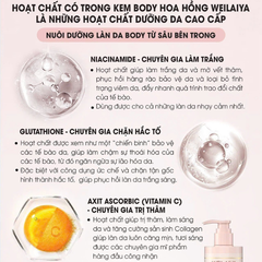 Kem dưỡng trắng da body hoa hồng WEILAIYA Natural Whitening Fragrance 200ml