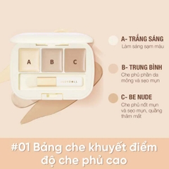 Bảng kem che khuyết điểm 3 màu Judydoll Three-Shades Concealer Palette