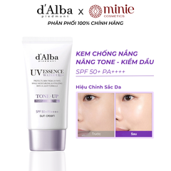 Kem chống nắng nâng tông d'Alba Waterfull Tone-Up Pink Correcting Sun Cream SPF50+ PA++++ 50ml