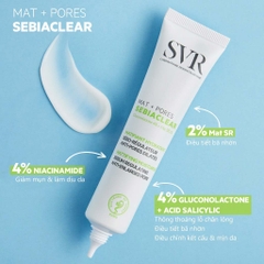 Kem dưỡng kiềm dầu, giảm mụn SVR SEBIACLEAR MAT+PORES 40ml