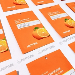 Mặt Nạ PRETTYSKIN THE PURE JEJU TANGERINE VITA C mask sheet