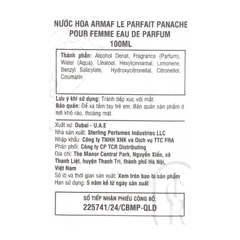 Nước hoa Armaf Le parfait Panache Pour Femme 100ml
