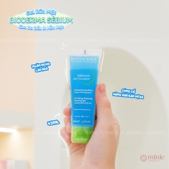 GEL RỬA MẶT BIODERMA - Sébium Gel Moussant Actif 200ML (Xanh Lá)