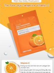 Mặt Nạ PRETTYSKIN THE PURE JEJU TANGERINE VITA C mask sheet