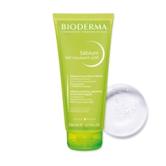 GEL RỬA MẶT BIODERMA - Sébium Gel Moussant Actif 200ML (Xanh Lá)